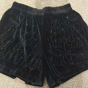 L Love Velvet Shorts
